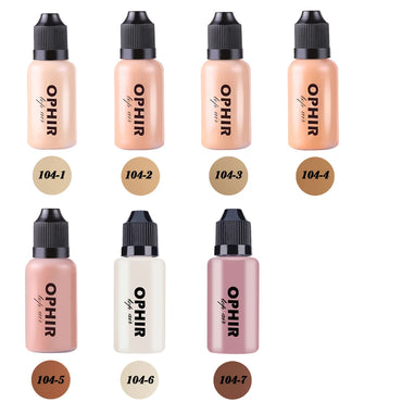 OPHIR 7 Colors Airbrush Foundation Makeup Inks Air Foundation for Face Paint Make-up Salon Cosmetic Makeup Pigment TA104