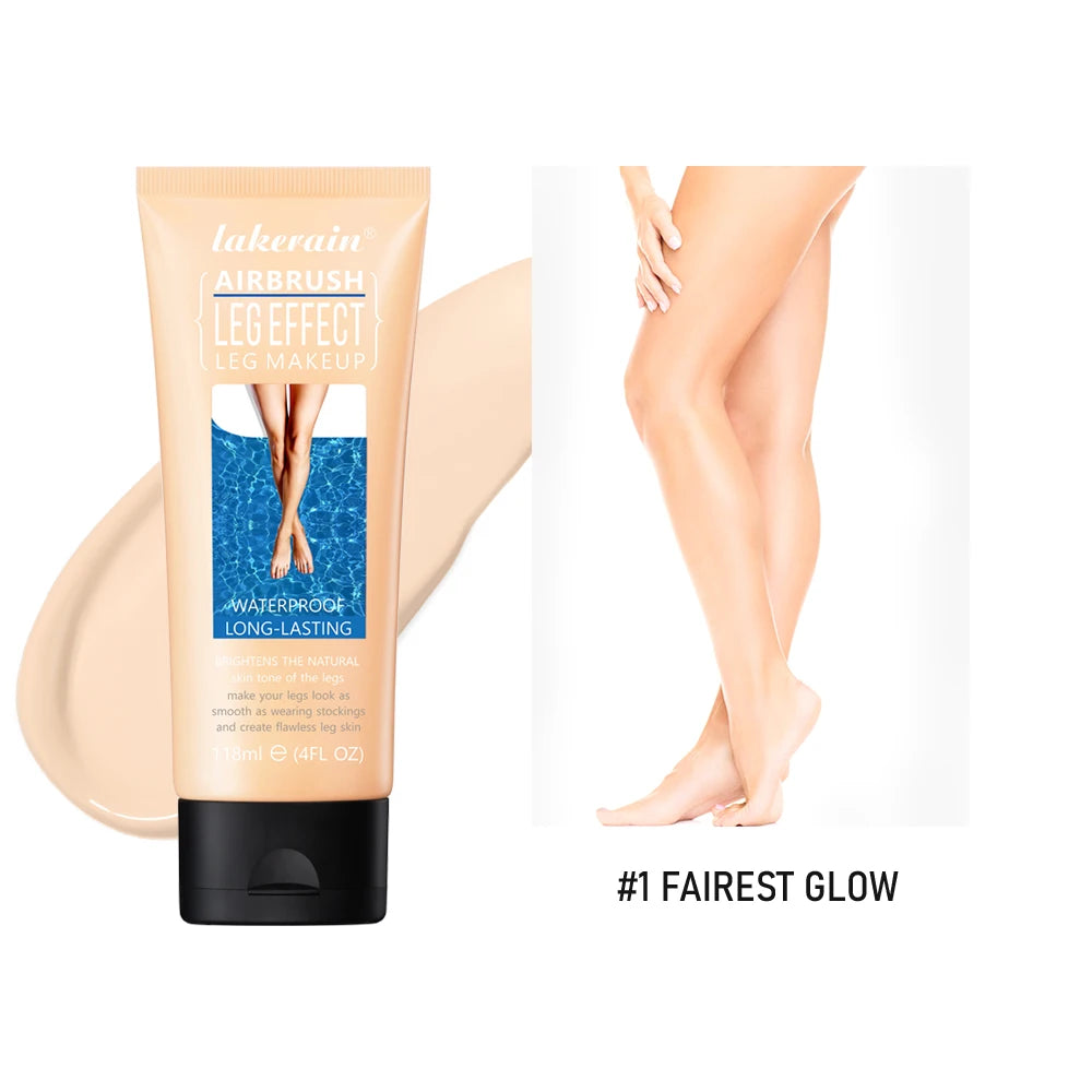 Lakerain 118ml Leg Makeup Cream Long-lasting Waterproof Anti-Transfer Concealer Even Skin Tone Care Brown Liquid Foundation