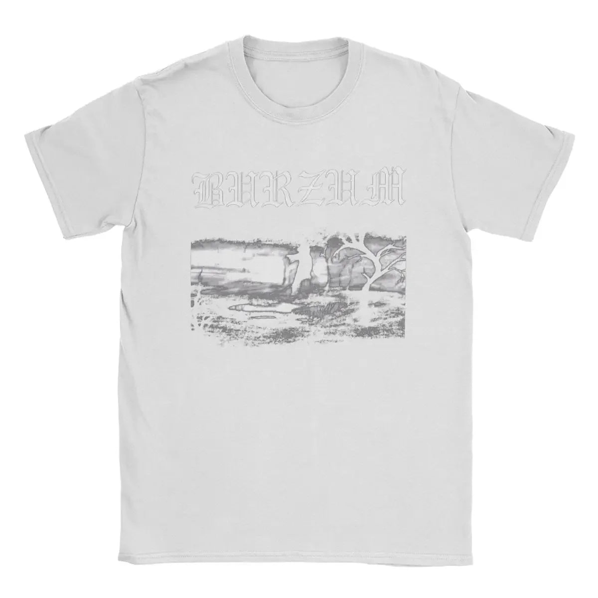 2025 Burzum band imported European and American retro metal band pure cotton men's and women's printed short-sleeved T-shirts
