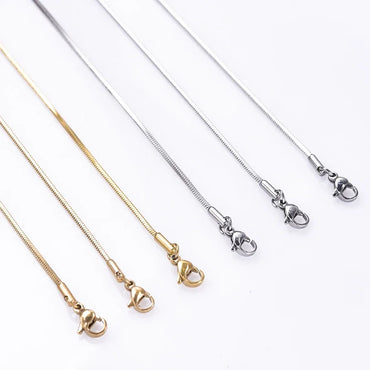 45/50/60/70cm Snake Chain Necklace Stainless Steel Necklaces For Women Men Accessories Vintage Jewelry Collares Hombre