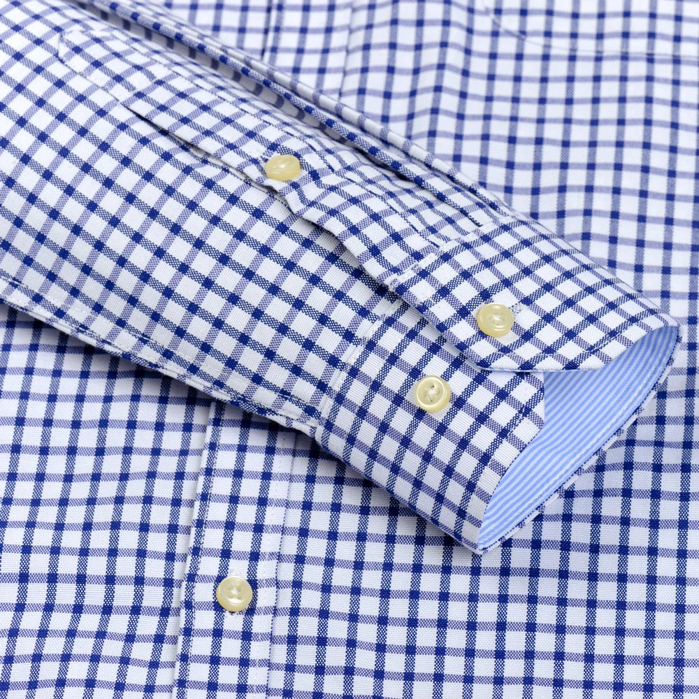 Men's Plaid Striped Oxford Long Sleeve Button-down Shirts with Pocket, Spring Fall 60% Cotton Versatile Casual Menswear Clothing