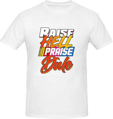 Raise Hell Praise Dale Graphic Tee for Women - Casual Polyester Knit T-Shirt with Spandex, Crew Neck, Short Sleeve - Versatile,