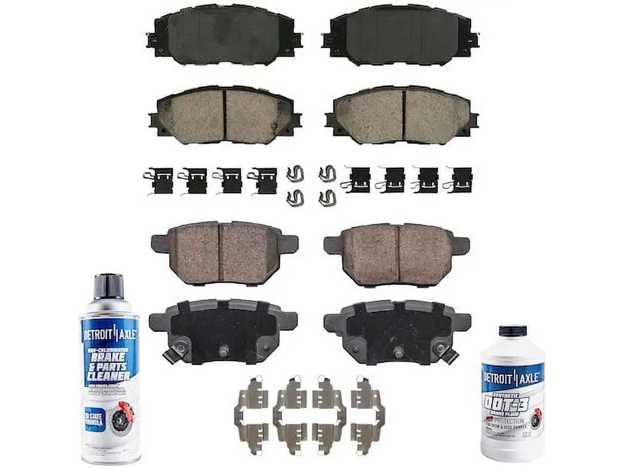 Brake Pad Set - Compatible with 2009 - 2019 Toyota Corolla 2010 2011 2012 2013 2014 2015 2016 2017 2018