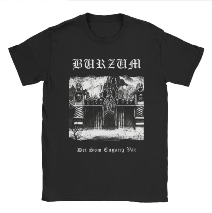2025 Burzum band imported European and American retro metal band pure cotton men's and women's printed short-sleeved T-shirts
