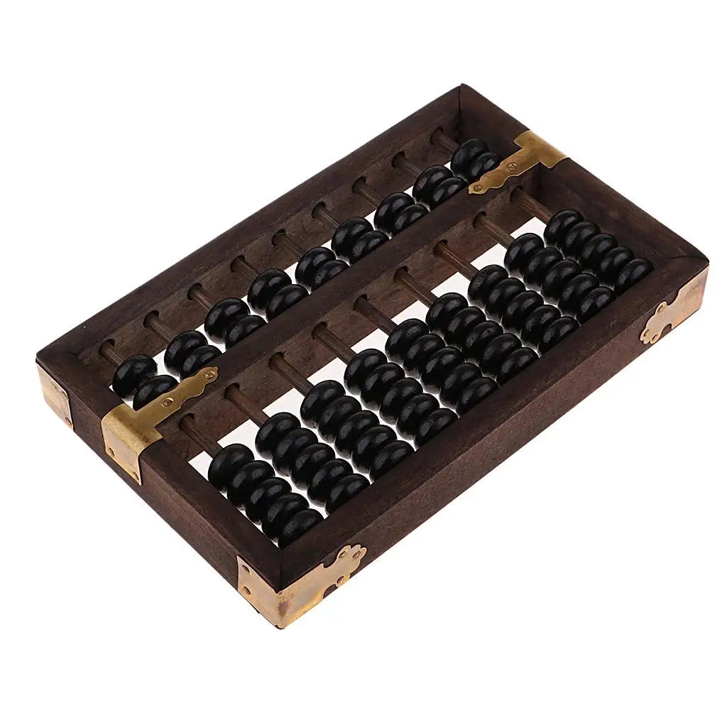 Chinese Abacus with 7 Columns Counting Frame Arithmetic Aid Math