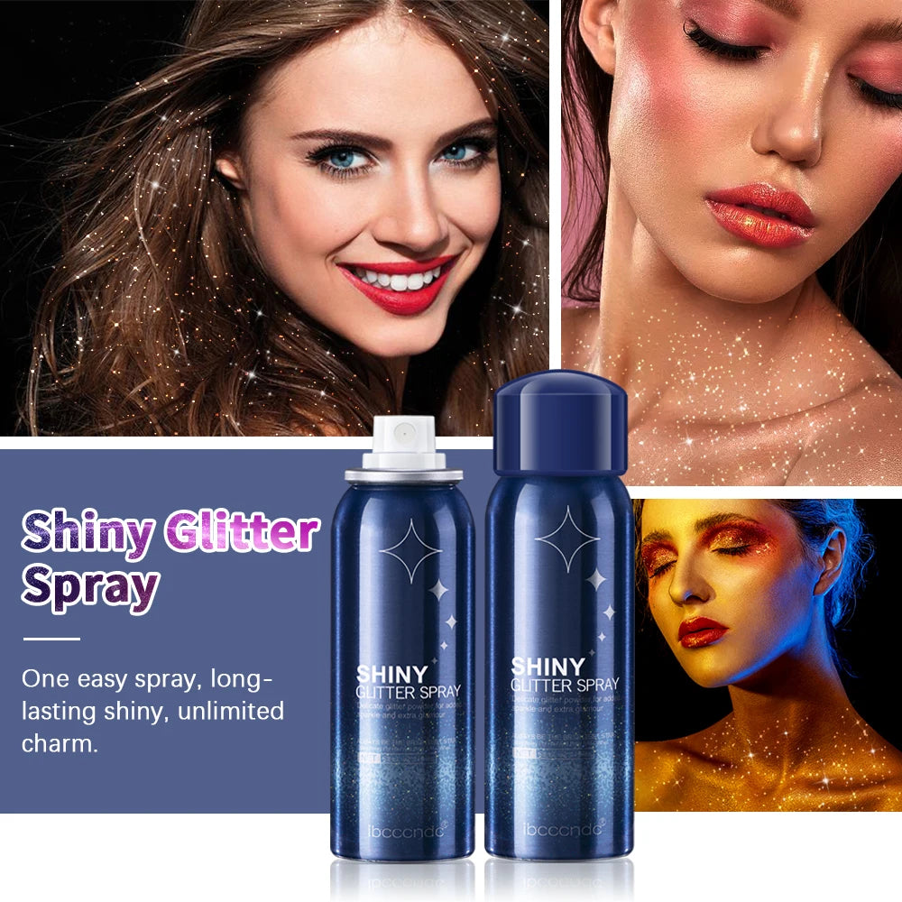 Hair Body Glitter for Body Shimmer Makeups Nightclub Party Body Spray Mist Shine Makeup Beauty Health Glitter Spray Cosmetics