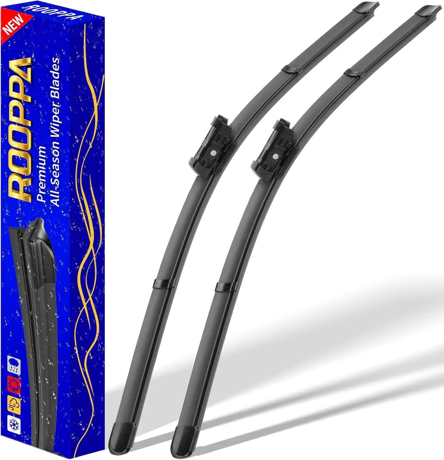 2 wipers Replacement For 2017-2023 Tesla Model 3/2020-2023 Model Y Original Equipment Replacement Wiper Blade - 26"/19" (Set of