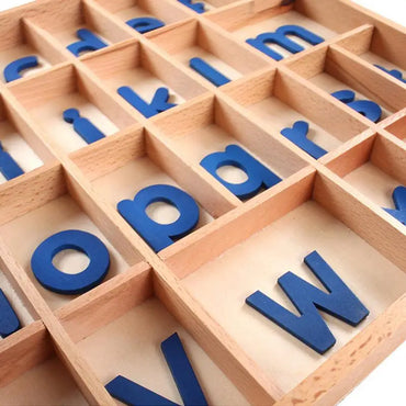 Kids Montessori Language Toys Wooden Movable Alphabet Preschool Early Learning Educational Toys