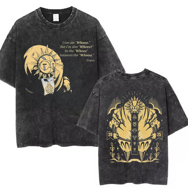 Game Claire Obscur Expacim 33 Vintage Washed Tshirt for Men and Women Casual High-quality Oversized Cotton Tshirt Fan Streetwear