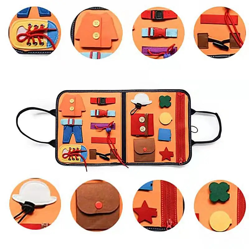 Montessori Sensory Board Preschool Educational Activities Toys Car & Airplane Activities Sensory Basic Life Skills Board