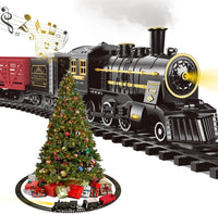Classic Christmas Train Toy Set with Lights and Sound Effects for Holiday Fun