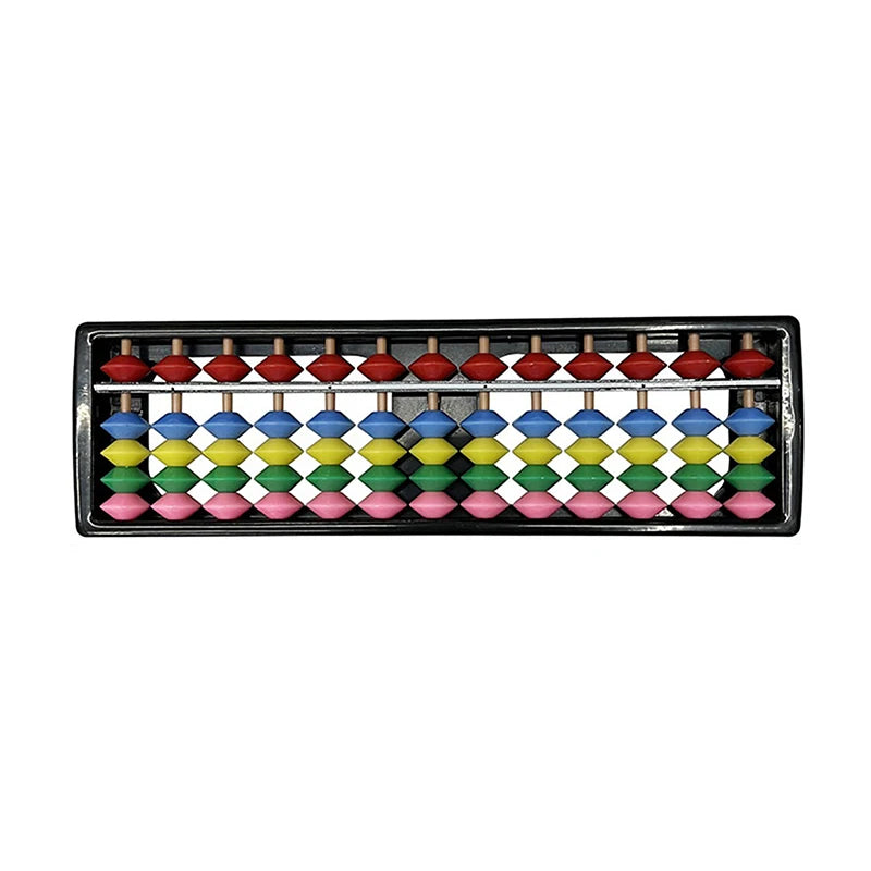 Portable Chinese13 Digits Column 5 Beads Colored Abacus Arithmetic Soroban Calculating Counting Math Learning Tool For Children