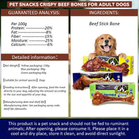 Pet Dog Snacks Crispy Beef Bone Stick Grinding Teeth Strengthening Delicious Nutritious Balanced Meat Flavorful Bone Pets Food