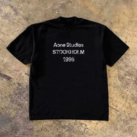 Summer Fashion Trend Luxury Brand Letter Printed T-shirt Men's and Women's Cotton T-shirt Short Sleeved T-shirt Unisex Top