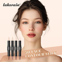 Face Contour Stick Dual-Ended Sharp Design Contour Waterproof Long-lasting Highlighter Natural Gradient Effect Makeup Cosmetics