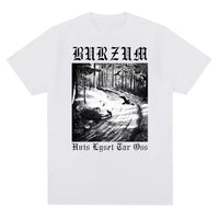 2025 Burzum band imported European and American retro metal band pure cotton men's and women's printed short-sleeved T-shirts