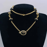Classic Necklace Double G Letter Retro Necklace Women's Brass 2025 New Neck Jewelry