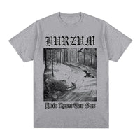 2025 Burzum band imported European and American retro metal band pure cotton men's and women's printed short-sleeved T-shirts
