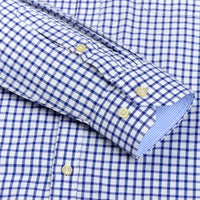 Men's Plaid Striped Oxford Long Sleeve Button-down Shirts with Pocket, Spring Fall 60% Cotton Versatile Casual Menswear Clothing