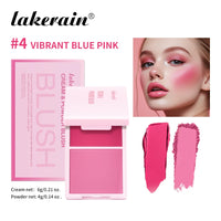 Cream&Powder Blush Palette Natural Long-lasting High Pigment Blusher Makeup Contour Powder Beauty Peach Pink Korean Makeup Blush