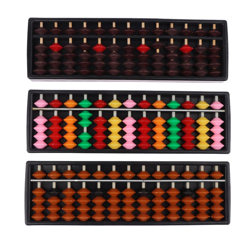 1PC Math Learning Tool For Children Portable Chinese 13 Digits Column Abacus Arithmetic Soroban Calculating Counting