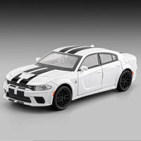 1/32 Scale Realistic Alloy Dodge Charger Car Model Toy, With Lights, Sounds And Pull - Back Function, Ideal Birthday & Christmas Gift For Boys And Girls, Suitable For Ages