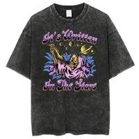 Vintage Skull Ghost T Shirt Men Women Y2K Cotton Tshirt Unisex Streetwear T-shirt Clothing Top Tee