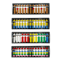 Portable Chinese13 Digits Column 5 Beads Colored Abacus Arithmetic Soroban Calculating Counting Math Learning Tool For Children