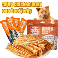 Dog Snacks Chicken Breast Jerky 500g Pure Beef Jerky 25g Nutritious  Delicious Adult Dog Puppy Training Rewards Pet Snacks Foods
