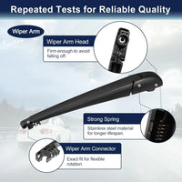 Rear Windshield Wiper Blade Arm Set Back Wiper Assembly for Jeep Cherokee KL 2014 2015 2016 2017 2018 2019 2020 2021 2022 2023