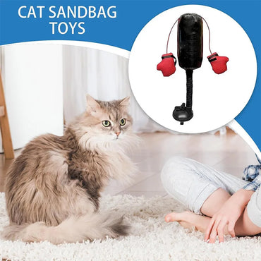 Cat Boxing Toy Interactive Game Teaser Boxing Toys Cats Punching Bag Creativity Home Portable Pet Dog Training Tools Mini  Gym