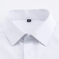 Men's Formal Long Sleeve Dressy Shirt Covered Buttons Front Placket Fits Comfortably French Cuffs Shirts Random Metal Cufflinks