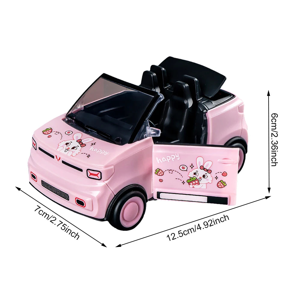 Mini Child's Toy Automobile with Openable Doors Kids Model Car Double-Sided Inertance Convertible for Boys Girls Age 3+