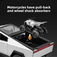 Boy Toy Pickup Truck 1/24Mars Pickup Diecast Metal Model Car, Camper RVMotorhome Toys, With Sound and Light Pull Back, Kids Birt