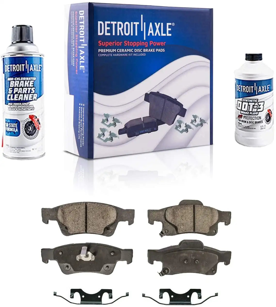 Brake Pads for Jeep 2011-2016 Grand Cherokee 2011-2020 Dodge Durango, Ceramic Brakes Pads Front & Rear Replacement