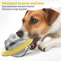 Dog Toy UFO Pet Leaky Food Ball Two-in-one Flying Disk Toy Interactive Improve IQ Toys for Small Medium Big Dogs Pet Supplies