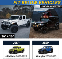 Patented OEM Carbon Fiber Windshield Wipers Blades 16"+16" | Fits Jeep Wrangler Gladiator 2018-2025 | Front Automotive Replaceme