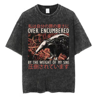 Vintage Skull Ghost T Shirt Men Women Y2K Cotton Tshirt Unisex Streetwear T-shirt Clothing Top Tee