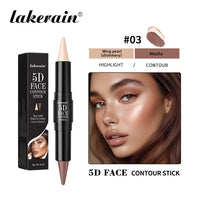 Face Contour Stick Dual-Ended Sharp Design Contour Waterproof Long-lasting Highlighter Natural Gradient Effect Makeup Cosmetics