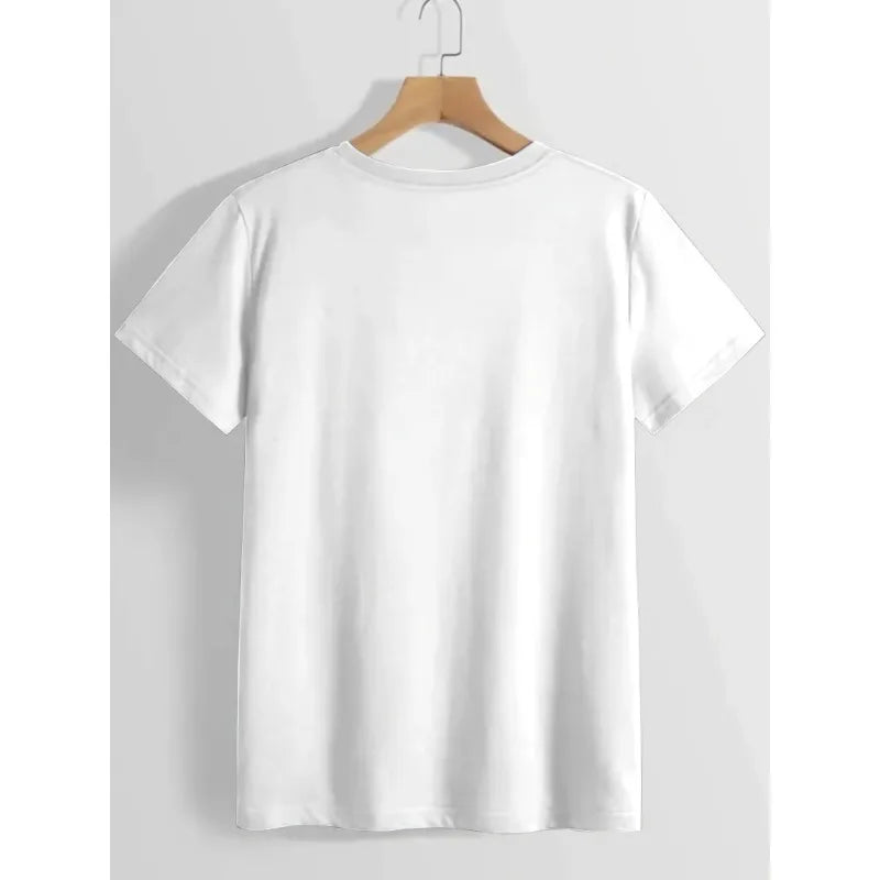 2025 Men's Summer Graphic Print Y2k T-shirt Man Woman Short Sleeved Tees Clothing Loose Pure Cotton Soft Tops Fashion