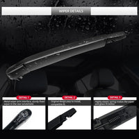 Rear Wiper Blade Assembly for Nissan Pathfinder 2013 2014 2015 2016 2017 2018 2019 2020– Back Windshield  Replacement Set