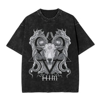 Mens T Shirt Muay Thai Boran Washed T Shirts Novelty Summer Tees Street Style Pattern Cotton Clothes Plus Size