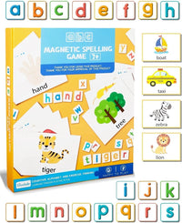 Letters and Numbers Set for Toddlers, 52Pcs Refrigerator Alphabet Magnets for Kids- Early Education Toy with English Cardboard P