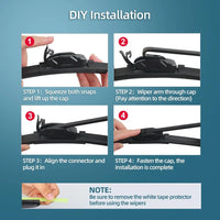 3 Wipes Replacement for Hyundai Tucson 2022 2023, 26"+16" Front Windshield Wipers with 11" Rear Wiper Blade, Original Factory Qu