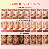 8 Colors Blush Vivid Color Case Eyebrow Blush Highlighter Palette Matte Shimmer Finishes Shadow Tones Long-Lasting Cosmetics