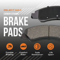 Brake Kit for 2015 2016 2017 2018 2019 Hyundai Sonata Tucson Kia Optima Cadenza w/MPB Rear Replacement Disc Brake Rotors and Cer