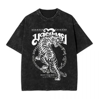 Mens T Shirt Muay Thai Boran Washed T Shirts Novelty Summer Tees Street Style Pattern Cotton Clothes Plus Size