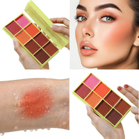 8 Colors Blush Vivid Color Case Eyebrow Blush Highlighter Palette Matte Shimmer Finishes Shadow Tones Long-Lasting Cosmetics