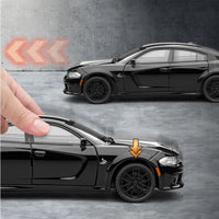 1/32 Scale Realistic Alloy Dodge Charger Car Model Toy, With Lights, Sounds And Pull - Back Function, Ideal Birthday & Christmas Gift For Boys And Girls, Suitable For Ages