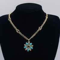 Classic Necklace Double G Letter Retro Necklace Women's Brass 2025 New Neck Jewelry